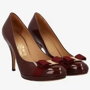 【関税&送料込】Ferragamo Vara Red Burgundy Slingback Ferragamo Vara red/burgundy slingback | TheDoubleF